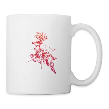 Deer with compass - Mug - white - Right
