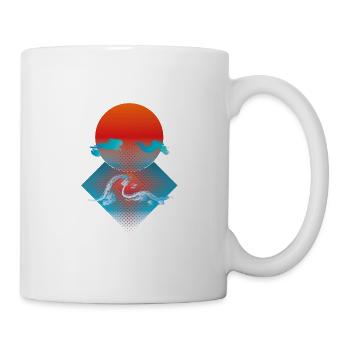 Sonnenuntergang - Tasse - Weiß - Rechts