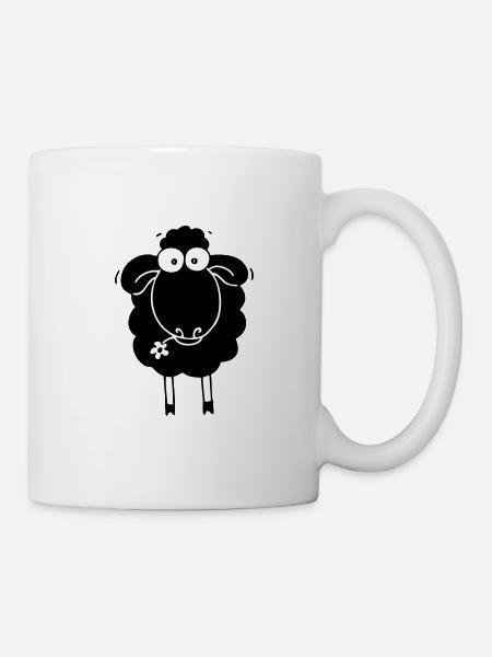 Mouton noir - Mug blanc - blanc