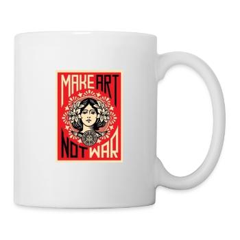 MAKE ART NOT WAR - Mug blanc - blanc - Droite