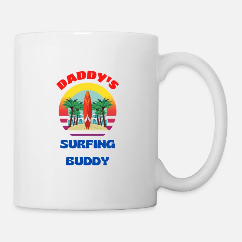 Le futur copain de surf de papa - Mug blanc - blanc