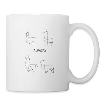 Origami d’alpaga pour les fans d’alpaga grand cadeau - Mug blanc - blanc - Droite
