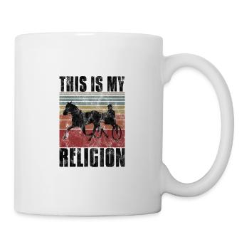 C’est ma religion Trotting Race Trabreiter Sulky - Mug blanc - blanc - Droite