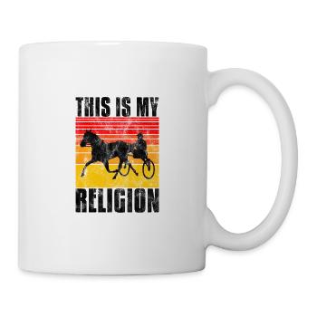 C’est ma religion Trotting Race Trabreiter Sulky - Mug blanc - blanc - Droite