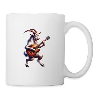 Cool Goat jouant de la conception de bande de guitare électrique - Mug blanc - blanc - Droite