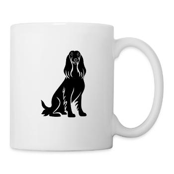 Chien courant afghan - Mug blanc - blanc - Droite