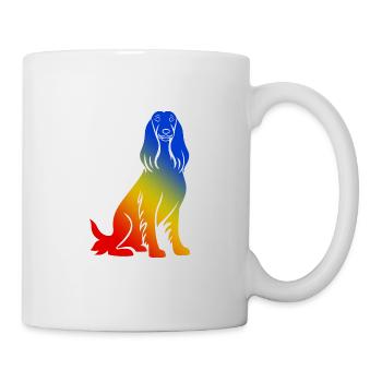 Chien Courant Afghan Coloré - Mug blanc - blanc - Droite
