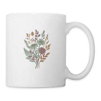 Wildblumen-Bouquet-Tee - Tasse - Weiß - Rechts