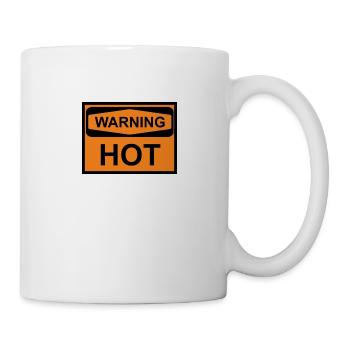 warning hot - Mug - white - Right