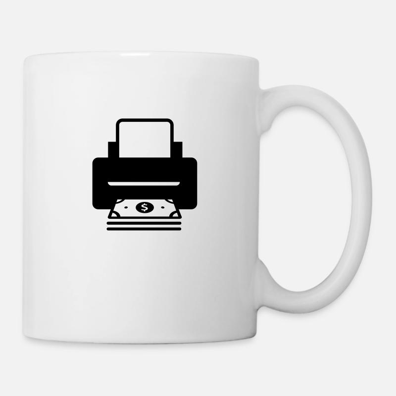 Imprimer de l'argent et gagner de l'argent - Mug blanc - blanc