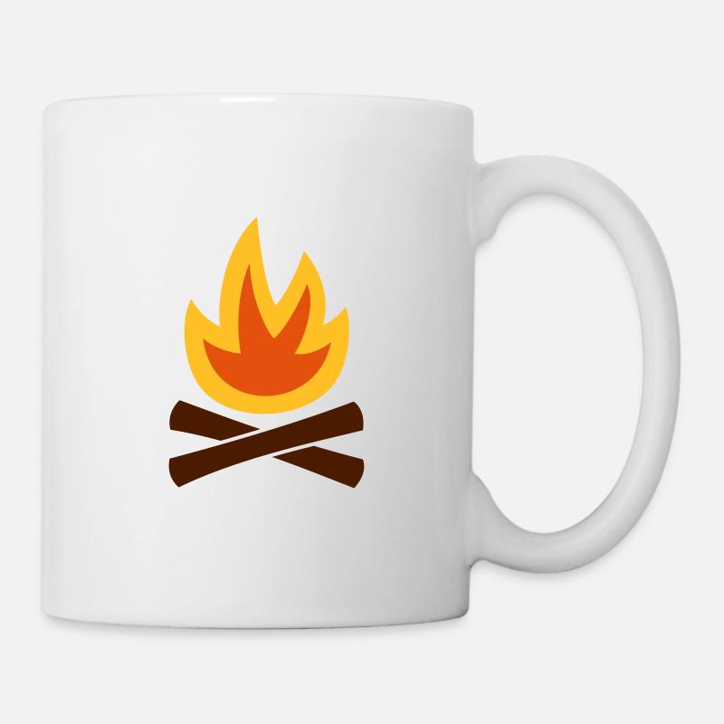 Lagerfeuer - Tasse - Weiß