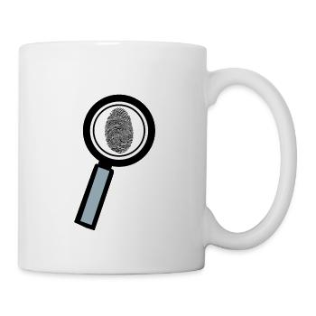 Lupe empreinte digitale - Mug blanc - blanc - Droite