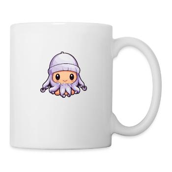 Octopus Bande dessinée de poulpe d’hiver - Mug blanc - blanc - Droite