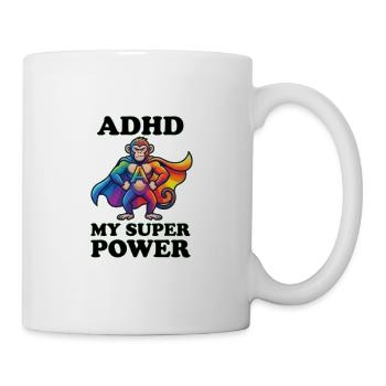 ADHD Super Power | SuperApe - Tasse - Weiß - Rechts
