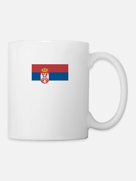 flagge serbien - Tasse - Weiß