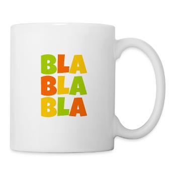 buntes Bla bla bla - Tasse - Weiß - Rechts