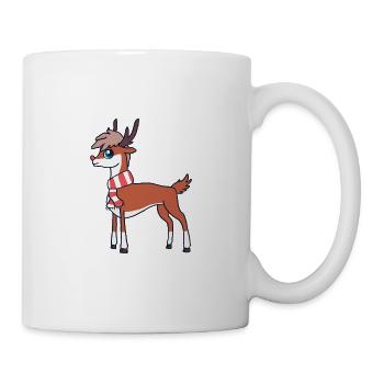 Rudolph Reindeer Rudolf Xmas Xmas Gift - Tazza - bianco - Destra