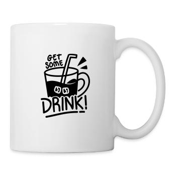 OBTIENT QUOI BOIRE CHAUD VOYAGE D’ÉTÉ DICTONS MOTIFS - Mug blanc - blanc - Droite