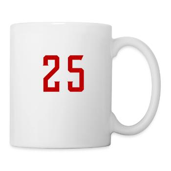 25 Zahl symbol - Tasse - Weiß - Rechts