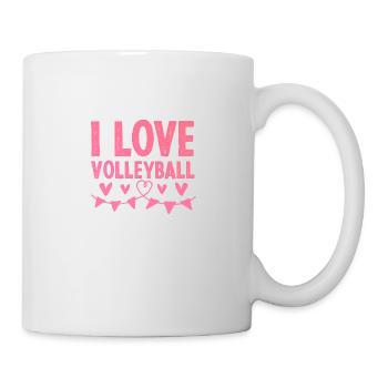 I love volleyball - Mug - white - Right