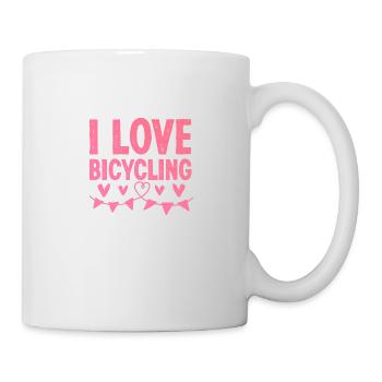 I love cycling - Mug - white - Right