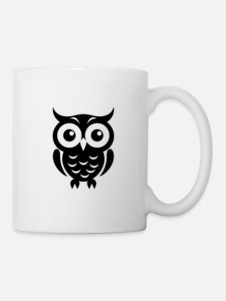 Eule - Tasse - Weiß