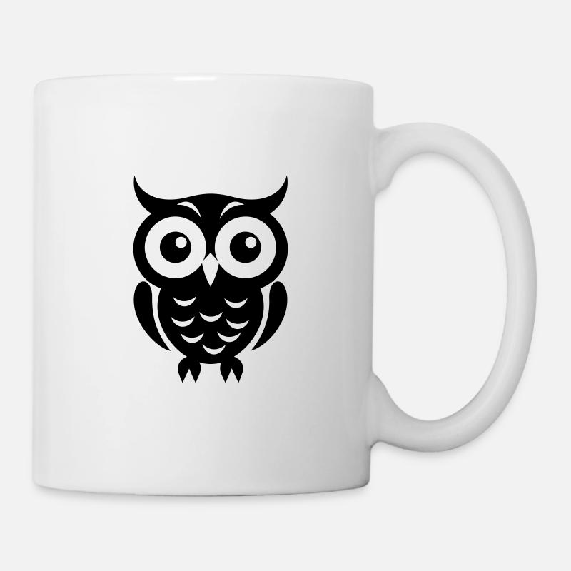 Hibou - Mug blanc - blanc