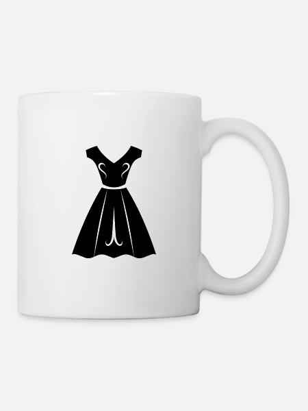 Kleid - Tasse - Weiß