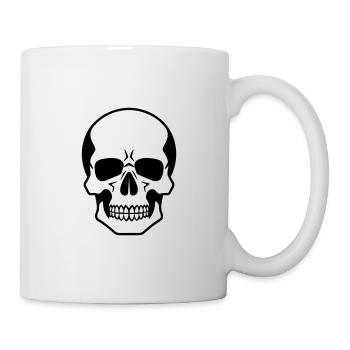 Schädel - Tasse - Weiß - Rechts