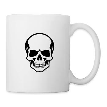 Tête de mort - Mug blanc - blanc - Droite