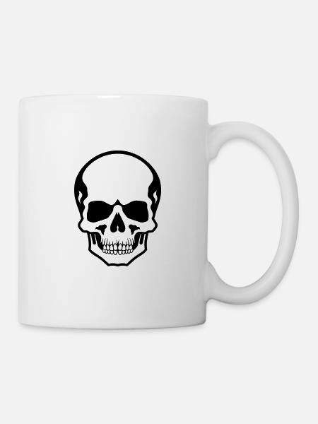 Tête de mort - Mug blanc - blanc