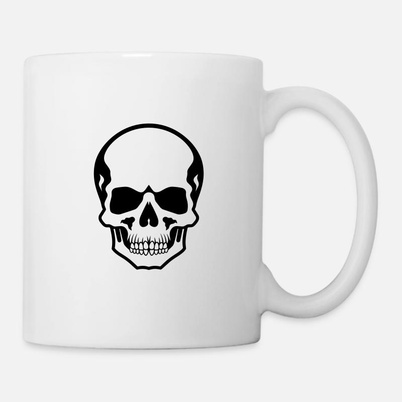 Tête de mort - Mug blanc - blanc