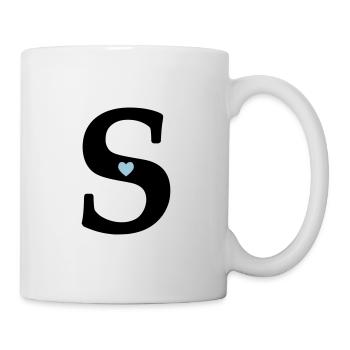 Lettre S Lettre initiale - Mug blanc - blanc - Droite