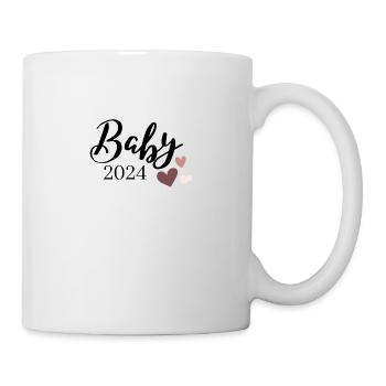 Baby 2024 Aufdruck rosa - Tasse - Weiß - Rechts