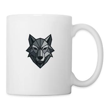 Loup géométrique - Mug blanc - blanc - Droite