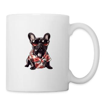 Buldog Français Chien Été - Mug blanc - blanc - Droite