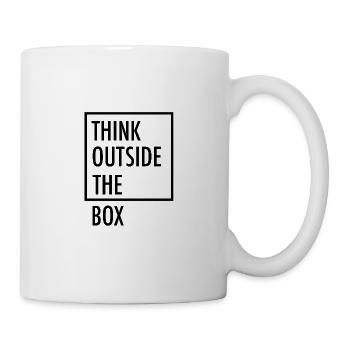 Think outside the box - Tasse - Weiß - Rechts