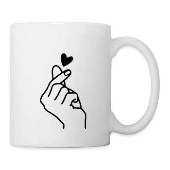 la main du cœur - Mug blanc - blanc - Droite