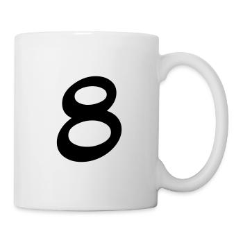 Acht - Tasse - Weiß - Rechts