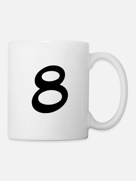 Acht - Tasse - Weiß