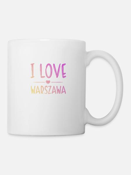 I Love Warschau - Tasse - Weiß