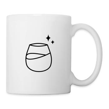 Minimalistic Drink black - Tasse - Weiß - Rechts