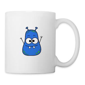 Monster Blau - Tasse - Weiß - Rechts