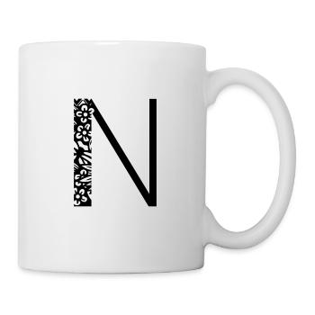 Buchstabe N - Tasse - Weiß - Rechts