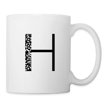 Buchstabe H - Tasse - Weiß - Rechts