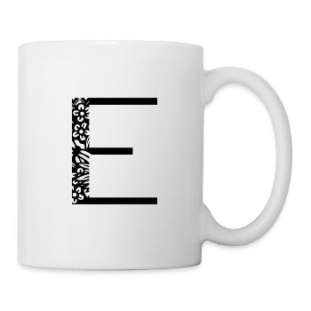 Buchstabe E - Tasse - Weiß - Rechts