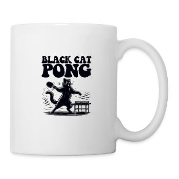 Table Tennis Katze Pingpong Black Cat Dad Outfit - Mug blanc - blanc - Droite