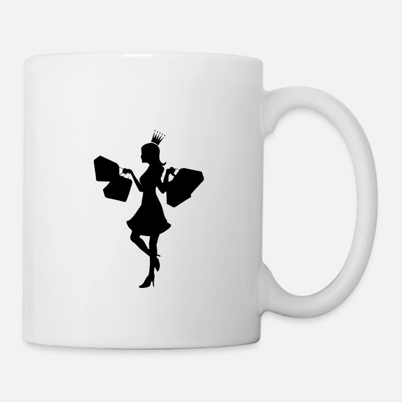 shopping queen - Tasse - Weiß