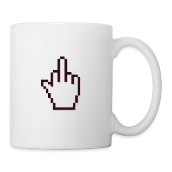 Middle finger pixel - Mug - white - Right