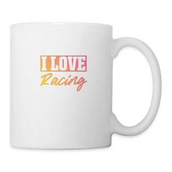 Ich liebe Rennen - Tasse - Weiß - Rechts